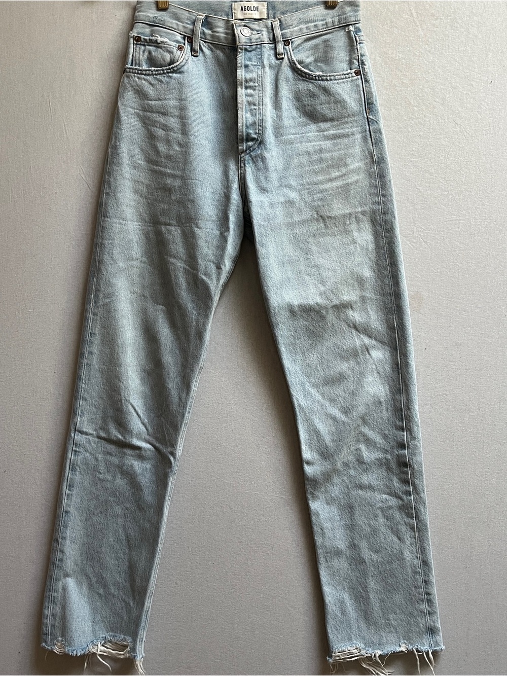 AGOLDE 90s Pinch Waist High-Rise Straight Leg Buttonfly Denim Jeans Sz 25